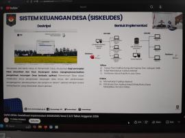 Pemkal Sidoharjo Ikuti Sosialisasi Siskeudes Versi 2.0.9 dari Kemendagri Secara Daring